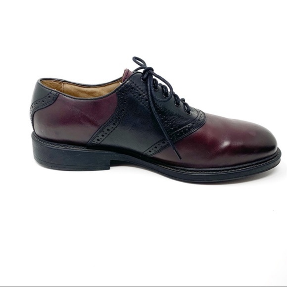 Florsheim Burgundy Saddle Shoes Lace Up 8.5 WIDE main image 7